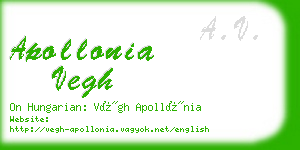 apollonia vegh business card